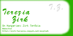 terezia zirk business card